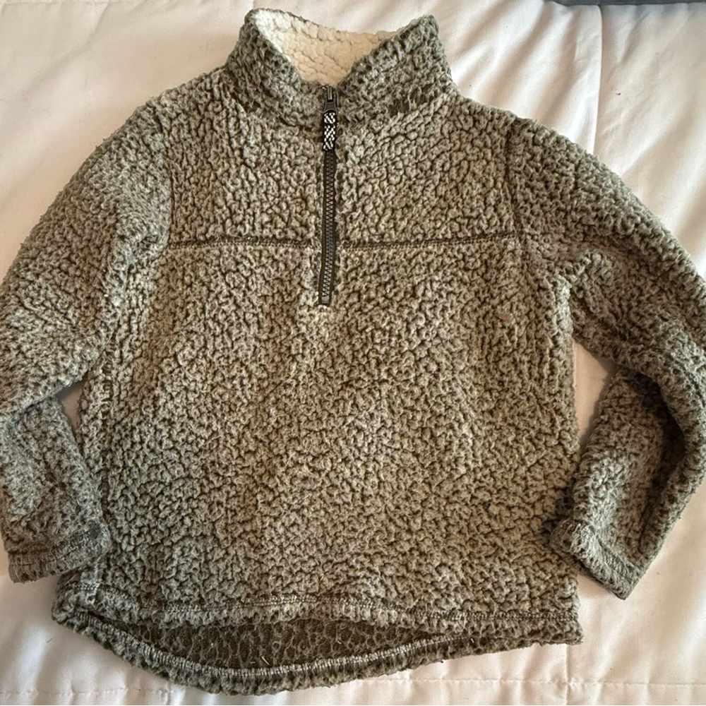 Wonder Nation Tan Sherpa Jacket with Stand-Up Collar
